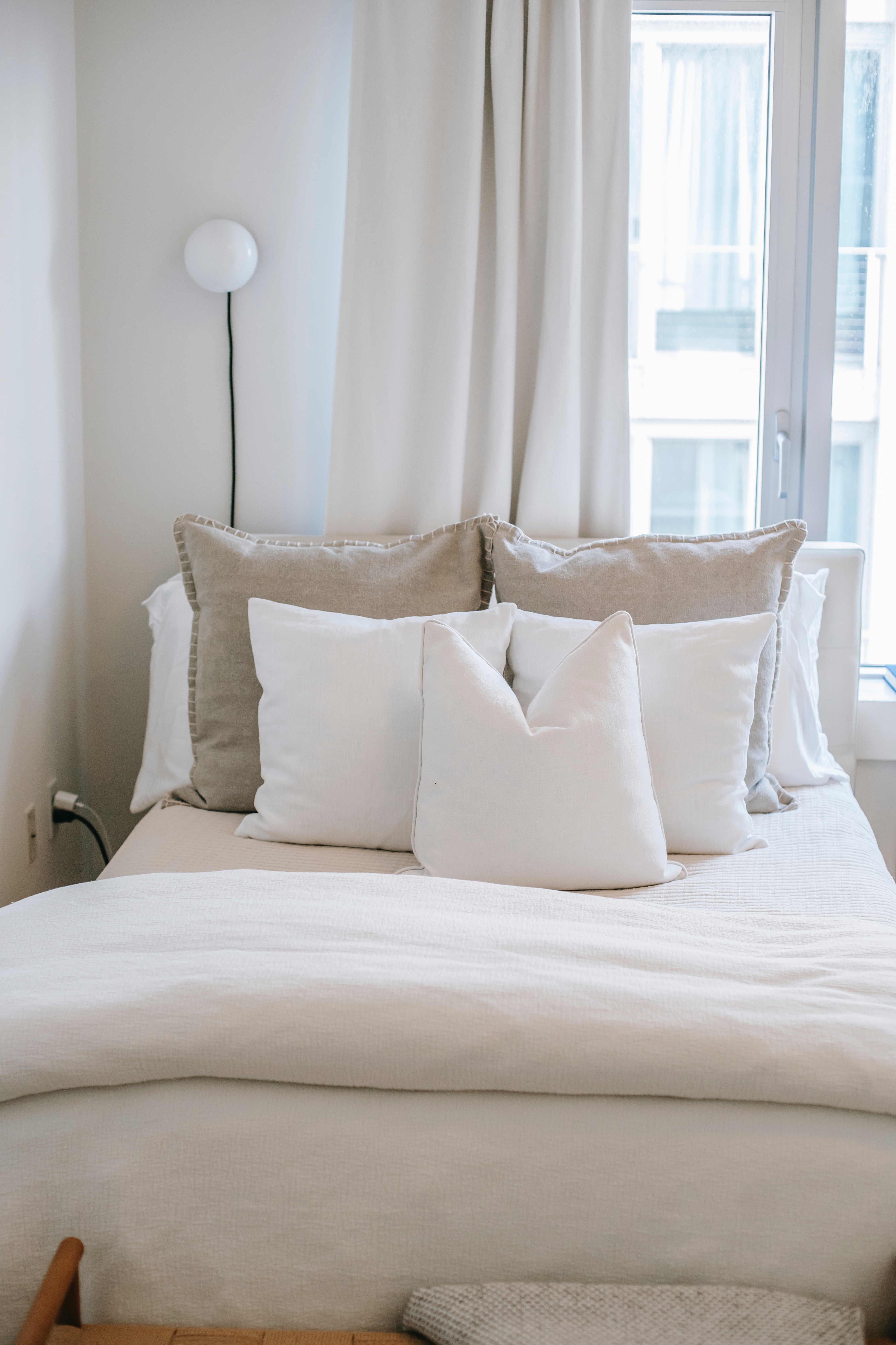 White pillows